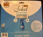 Bic Soleil Comfort Women Disposable Razors, 4 Blades, 5 X 2 = 10 Count New!!. Fixed Price $8.99.
