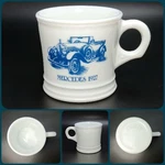 Mercedes Shaving Mug Surrey Usa Milk Glass Blue & White 1927 Vintage Car Cup. Fixed Price $9.95.