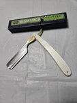 Dovo Solingen Germany Bimark Straight Razor With Original Box Pearl Scales. Fixed Price $160.00.