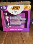 Bic Soleil Click 5 Women Razor Gift Set- Includes Handle & 10 Cartridges. Fixed Price $15.00.