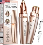 Eyebrow & Facial Trimmer: 2 IN1 Rechargeable Hair Removal Shave. Fixed Price $33.04.