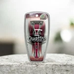 Schick Quattro For Women 4-BLADE Razor & Cartridges Hanger 2006 New Sealed. Fixed Price $15.98.
