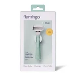 Flamingo 5-BLADE Women's Razor Handle + 2 Refills Sage. Fixed Price $20.95.