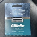 2X Gillette Male Intimate Groin Razor Cartridges, 4 Blade Refills, Blue. Fixed Price $14.99.