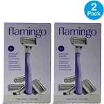 Flamingo Lilac Razor Value Pack 5-BLADE Refills Aloe Shea Butter 2 Bundle. Fixed Price $20.00.