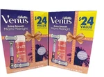 Lot Of TWO(2) Gillette Venus Miami Midnight Pack: Razor, 3 Cartridges, Shave Gel. Fixed Price $26.99.