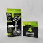 New Gillette Labs W/ Exfoliating Bar Razor, Stand + 6 Cartridges. Fixed Price $23.99.