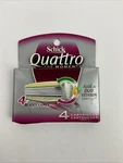 Schick Quattro For Women Aloe & Duo-vitamin Complex 4 Cartridges New Old Stock. Fixed Price $10.39.