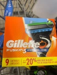 New Gillette Fusion 5 Proglide Refill Razor Blades 9 Cartridges. Fixed Price $22.49.