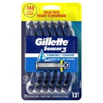 Gillette SENSOR3 Comfort Mens Disposable Razors 12 Count Pack New. Fixed Price $14.97.