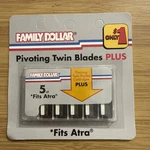 Vtg Family Dollar Razor Blade Cartridges 5 Count Fits Atra Trac Ii New Nos. Fixed Price $15.00.