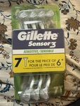 Gillette Sensor 3 Sensitive Disposable Razors 7 Ct. Fixed Price $9.99.