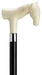 Made Italy Concord Ivory Horse Handle Hardwood Shaft Walking Stick Mens Cane. Fixed Price $78.74.