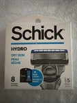 Schick Hydro Dry Skin Razor Refills For Men, 8 Cartridges New Sealed. Fixed Price $10.00.