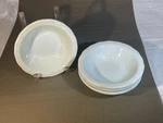 4 Inter American Pure Porcelain Scalloped Rim Soup Bowls Brazil (753). Fixed Price $15.00.
