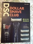 Dollar Shave Club 6 Blade Razor With Butter 1 Handle 4 Cartridges. Fixed Price $16.95.