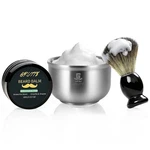 Grutti Men's Shaving Brush Kit With Bowl And Cream 3 Piece Gift Set. Fixed Price $17.99.