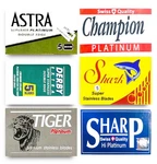 Astra-derby-shark-tiger-sharp Double Edge Razor Blades Sampler, 30. Fixed Price $13.23.