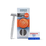 Merkur 907C Precision Moustache & Eyebrow Razor Bright Chrome Finish, Brass.... Fixed Price $66.76.