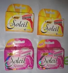 4 Packs (16 Total) Bic Soleil Shimmer Womens Refill Cartridges For Shick Quattro. Fixed Price $16.95.