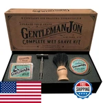 Gentleman Jon Safety Razor Shaving Kit - Vintage Wet Shave Grooming Set For Men. Fixed Price $86.19.