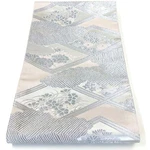 4909# Japanese Vintage Fukuro Obi Belt Kimono Fabric Silk Traditional Silver. Fixed Price $39.00.