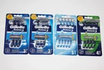 Lot (4) Gillette Sensor 3 Disposable Razors Cool Sensitive Comfortgel. Fixed Price $34.99.