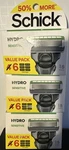 (3) Schick Hydro Sensitive Razor Blade Refills For MEN-6 Cartridges New. Fixed Price $30.00.