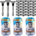 27 Pcs Refillable Men's Razors Kit Holiday Shaving 5 Blade Disposable Sen.... Fixed Price $28.45.