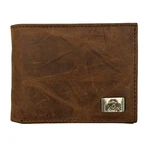 Eagles Wings Wallet Men Brown Ohio State Distressed Leather Bifold New Box. Fixed Price $19.98.