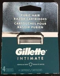 2 Pk Gillette Intimate Gentle & Easy Pubic Hair 4 Cartridges (K5). Fixed Price $19.95.