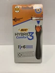 Bic HYBRID3 Comfort Men's Disposable Razor - 1 Handle 6 Cartridges. Fixed Price $9.97.