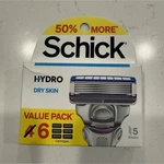 Schick Hydro Dry Skin Stainless Steel Razor Blade Refill Cartridges 6 Pack Men. Fixed Price $9.99.