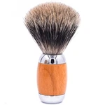 Taconic Shave Wood & Chrome Handle Handmade Pure Badger Shaving Brush Stand. Fixed Price $33.95.