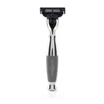 Edwin Jagger Gray Handle Chrome Plated Gillette MACH3 Razor. Fixed Price $67.50.