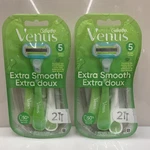 Lot Of 2 - Gillette Venus Extra Smooth Green Disposable Women's Razors Each. Fixed Price $16.88.