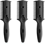 Soft 'n Style 3 Pack Double Sided Comb And Trimmer - Hair Razor Scissors, Split. Fixed Price $9.91.