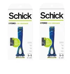 Schick Hydro 4-IN-1 Groomer Razor With Cartridge 2 Pack New Look. Fixed Price $19.99.