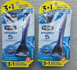 Pack 2 Schick Hydro 5 Men's Disposable Razors 4 Bonus 3 + 1 (8 Total). Fixed Price $69.99.