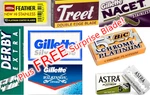 Safety Razor Blade Sampler Gillette Feather Derby Treet Bic Nacet Double Edge. Fixed Price $9.99.
