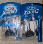Schick XTREME3 Refresh Scented Handle Men's Disposable Razors (2) 4CT Packs 2004. Fixed Price $17.00.