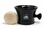 Gents Heavy Duty Black Ceramic Shaving Bowl, Mug With Natural Shave Soap Fo.... Fixed Price $30.12.