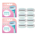 Dorco Eve Pack Of 3 Razors For Quick & Easy Shaving (no Handle, 8 Pcs B.... Fixed Price $25.52.