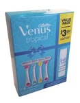 Gillette: Venus Tropical (pack Of 4) Disposable Razor Blades + 7OZ Shaving Gel. Fixed Price $11.09.
