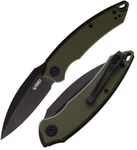 Kubey Leaf Linerlock Folding Knife 3" AUS-10A Steel Blade Green G-10 Handle. Fixed Price $48.00.