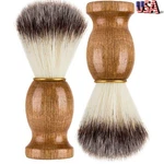 2PCS For Mens Brush Beard Tool Pure Badger Hair Shaving Barber Wood Handle 2025. Fixed Price $8.54.