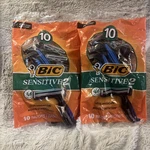 2-10 Packs Bic Sensitive Disposable Razors W/ Blades For Skin Aloe. Fixed Price $19.50.