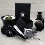 Complete Classic Shaving Set Straight Razor/cut Throat & Pure Black Badger Brush. Fixed Price $59.99.
