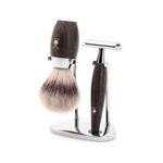 Hle Kosmo Bog Oak 3-PIECE Silvertip Fibre Safety Razor Shaving Set. Fixed Price $328.60.
