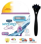 4 Schick Hydro Silk Razor Blades Refills Cartridges Metal Shaver Handle Shaving. Fixed Price $14.99.